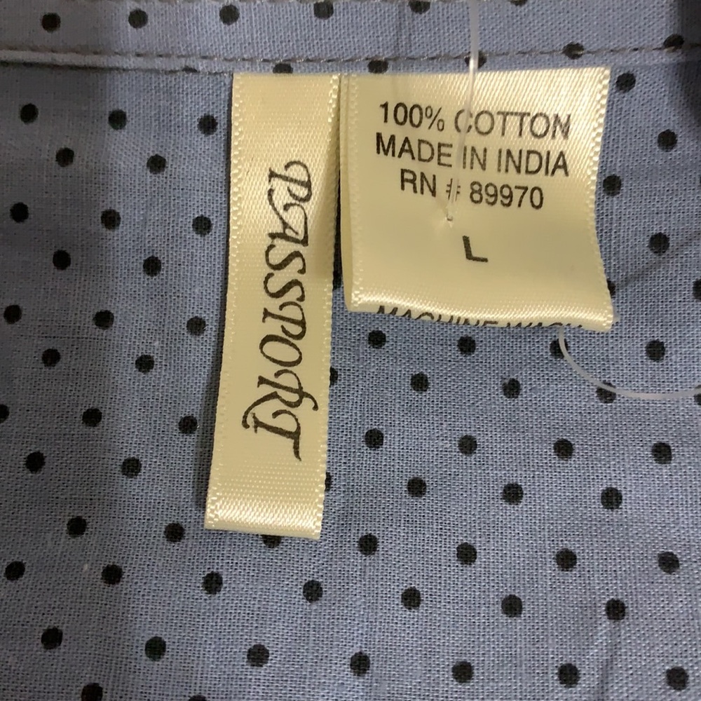 Blue Lightweight Women’s Plaid Shirt - Picture 5 of 6